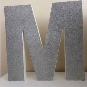 Cute silver wall decor, Letter M